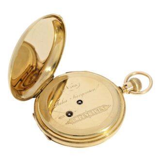 Danish gold open faced quarter repeating lever Circa 1948