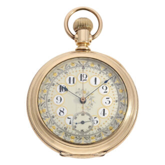 American pocket chronograph with special dial Circa 1890