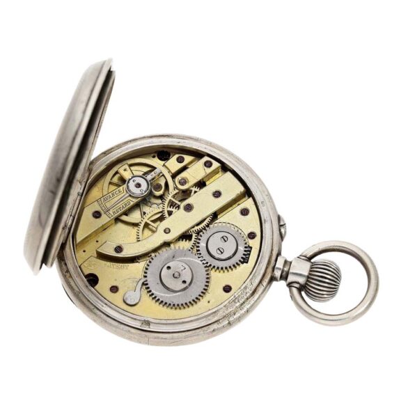 Swiss digital watch with jumping hour and minute Circa 1900 Swiss digital watch with jumping hour and minute Circa 1900