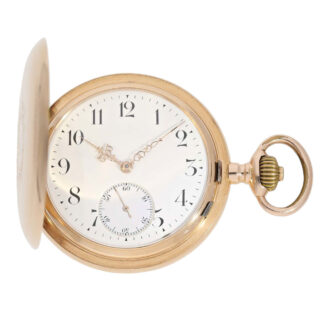 German 14k rose gold hunting cased lever watch Circa 1900