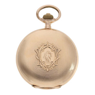 German 14k rose gold hunting cased lever watch Circa 1900