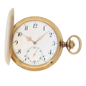 Elegant, thin Swiss gold hunting cased lever watch Circa 1920