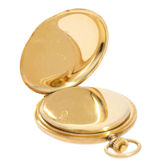 Elegant, thin Swiss gold hunting cased lever watch Circa 1920