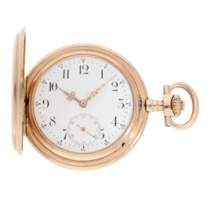 Swiss 14 carat rose gold hunting cased lever watch Circa 1905