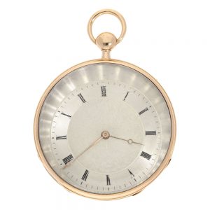 French 18 carat rose gold quarter repeating watch Circa 1800