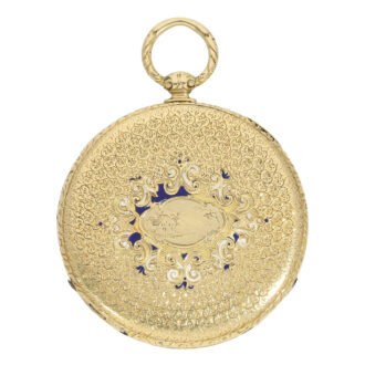 Extremely thin Swiss gold cylinder pocket watch Circa 1850