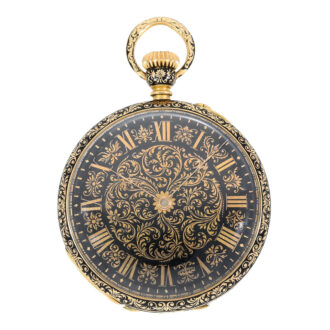 Exceptional Swiss gold and enamel decorated lever Circa 1860 Exceptional Swiss gold and enamel decorated lever Circa 1860