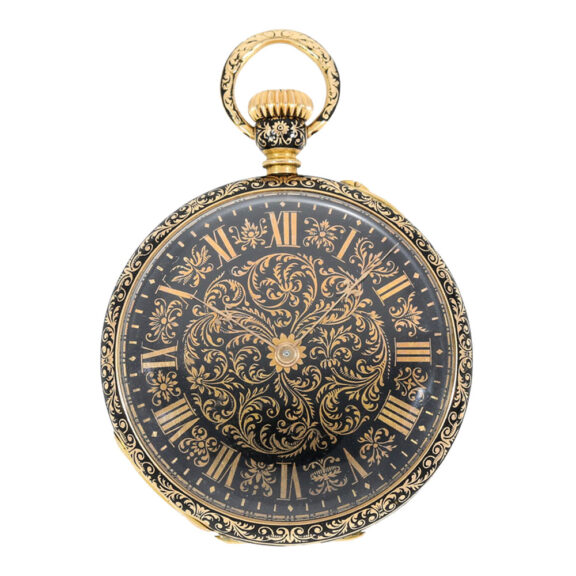 Exceptional Swiss gold and enamel decorated lever Circa 1860 Exceptional Swiss gold and enamel decorated lever Circa 1860