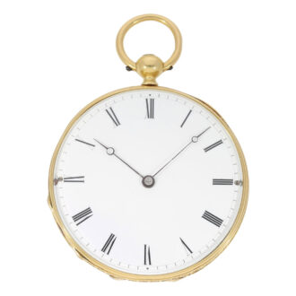 Extraordinary Swiss gold cylinder pocket watch Circa 1856