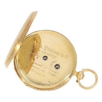 Extraordinary Swiss gold cylinder pocket watch Circa 1856