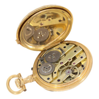 French gold, enamel and pearl set Louis XV watch Circa 1885