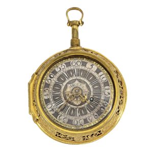 German gilt pair cased quarter repeating verge Circa 1750