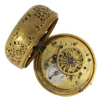 German gilt pair cased quarter repeating verge Circa 1750