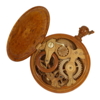 Extremely rare Russian birch wooden pocket watch Circa 1865