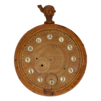 Extremely rare Russian birch wooden pocket watch Circa 1865