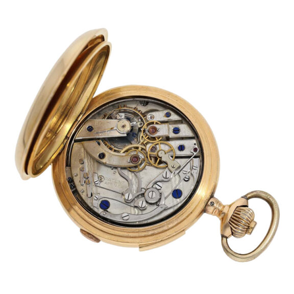 Swiss quarter repeating full hunter chronograph Circa 1900 Swiss quarter repeating full hunter chronograph Circa 1900