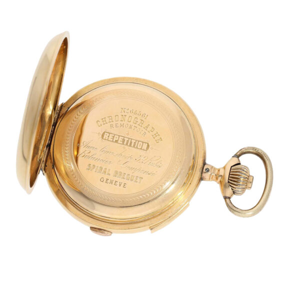 Swiss quarter repeating full hunter chronograph Circa 1900 Swiss quarter repeating full hunter chronograph Circa 1900