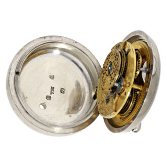 Rare English sterling silver pair cased coach clock Circa 1811