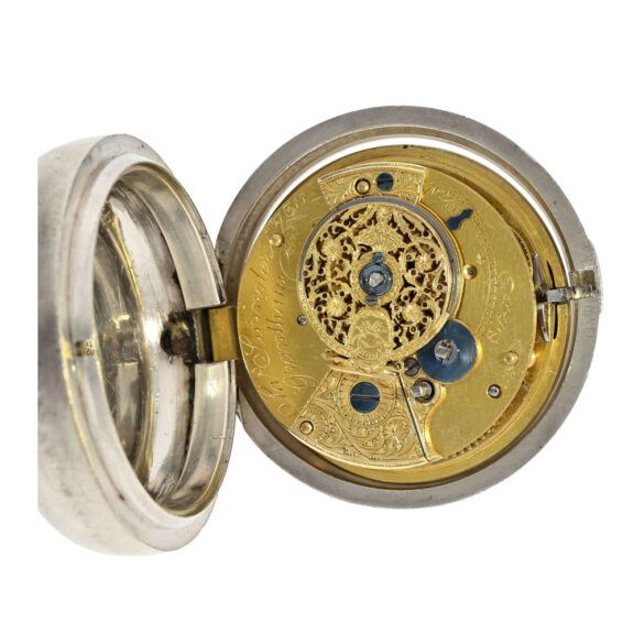 Rare English sterling silver pair cased coach clock Circa 1811 Rare English sterling silver pair cased coach clock Circa 1811