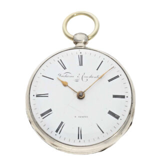 Swiss silver open faced verge pocket watch Circa 1820