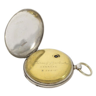 Swiss silver open faced verge pocket watch Circa 1820