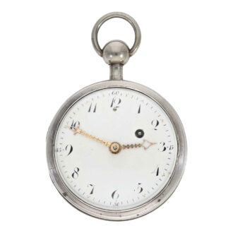 German silver open faced quarter repeating verge Circa 1800 German silver open faced quarter repeating verge Circa 1800