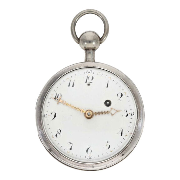 German silver open faced quarter repeating verge Circa 1800 German silver open faced quarter repeating verge Circa 1800
