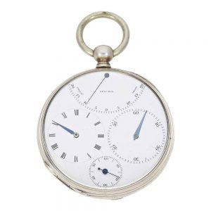 Technically rare Swiss silver lever with thermometer Circa 1850