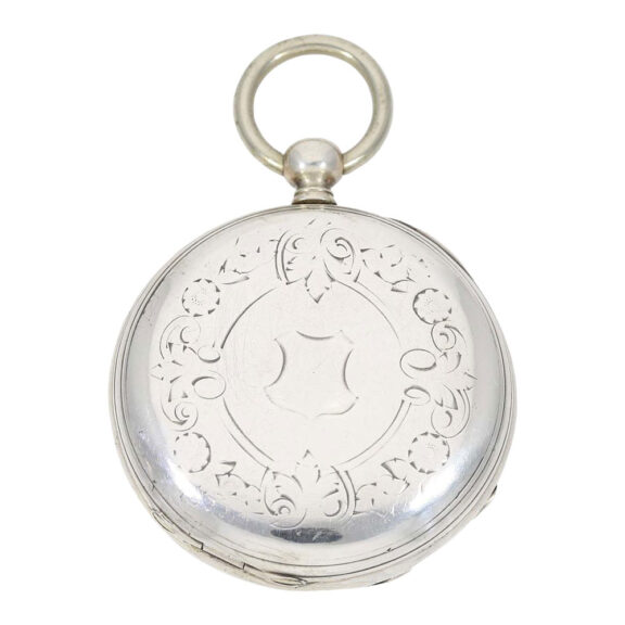 Technically rare Swiss silver lever with thermometer Circa 1850 Technically rare Swiss silver lever with thermometer Circa 1850