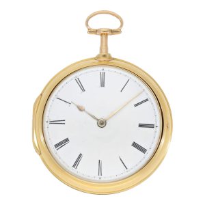 English 18k gold pair cased verge pocket watch Circa 1793