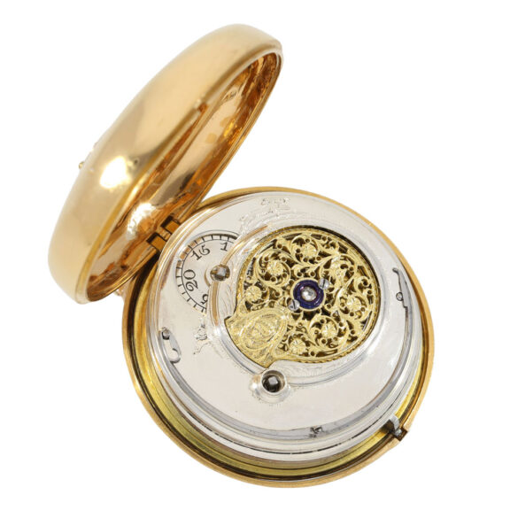 English 18k gold pair cased verge pocket watch Circa 1793 English 18k gold pair cased verge pocket watch Circa 1793