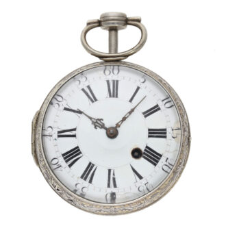 Large French silver quarter repeating oignon watch Circa 1710