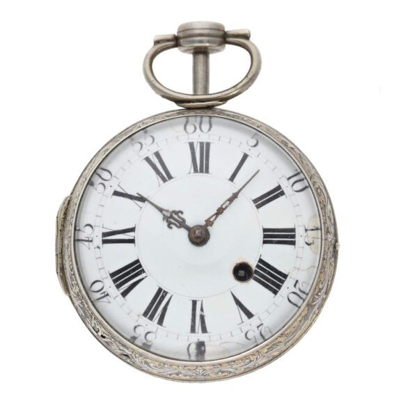 Large French silver quarter repeating oignon watch Circa 1710 Large French silver quarter repeating oignon watch Circa 1710