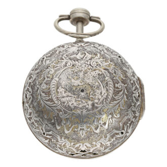 Large French silver quarter repeating oignon watch Circa 1710 Large French silver quarter repeating oignon watch Circa 1710