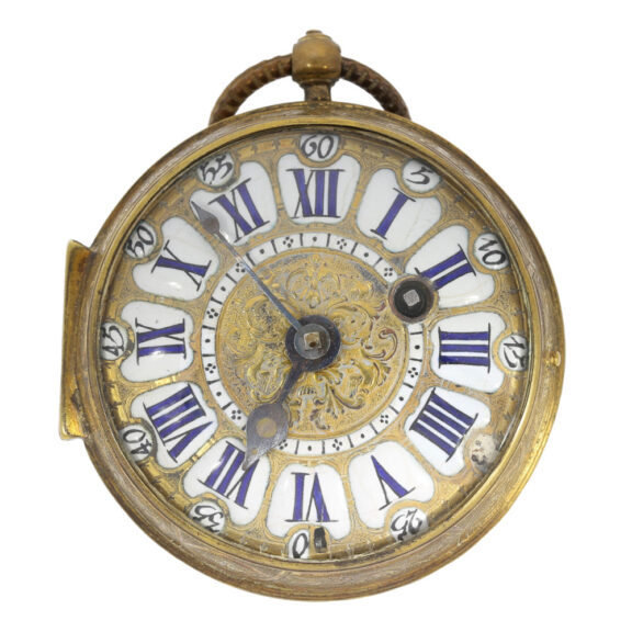 Exceptional French gilt repoussé oignon watch Circa 1715