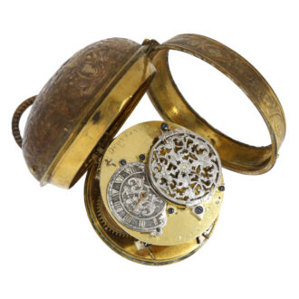 Exceptional French gilt repoussé oignon watch Circa 1715