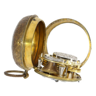 Exceptional French gilt repoussé oignon watch Circa 1715