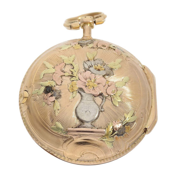 French multi coloured gold Louis XV verge watch Circa 1760
