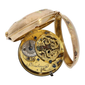 French multi coloured gold Louis XV verge watch Circa 1760