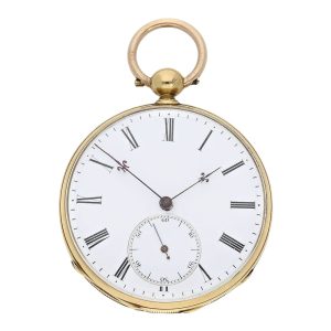 Swiss gold Lépine with pivoted detent escapement Circa 1850