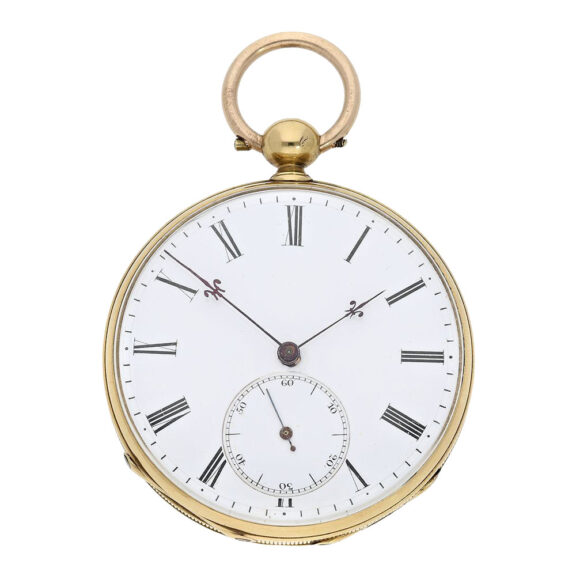 Swiss gold Lépine with pivoted detent escapement Circa 1850