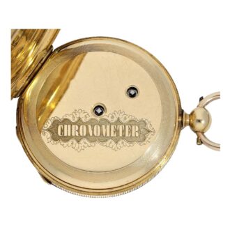 Swiss gold Lépine with pivoted detent escapement Circa 1850