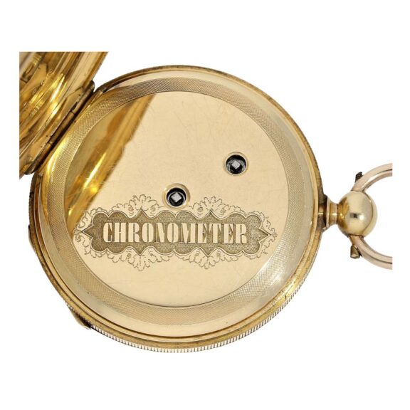Swiss gold Lépine with pivoted detent escapement Circa 1850 Swiss gold Lépine with pivoted detent escapement Circa 1850