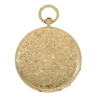 Swiss 18k gold watch with very thin Lépine calibre Circa 1850