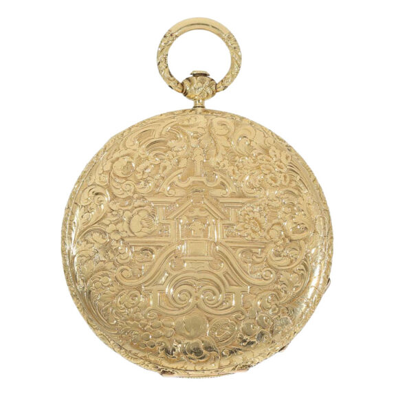 Swiss 18k gold watch with very thin Lépine calibre Circa 1850
