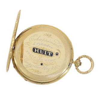 Swiss 18k gold watch with very thin Lépine calibre Circa 1850