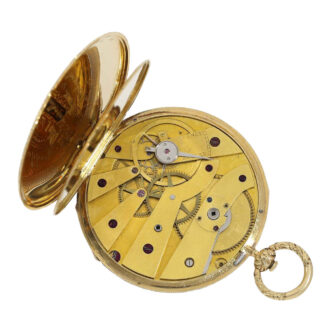 Swiss 18k gold watch with very thin Lépine calibre Circa 1850