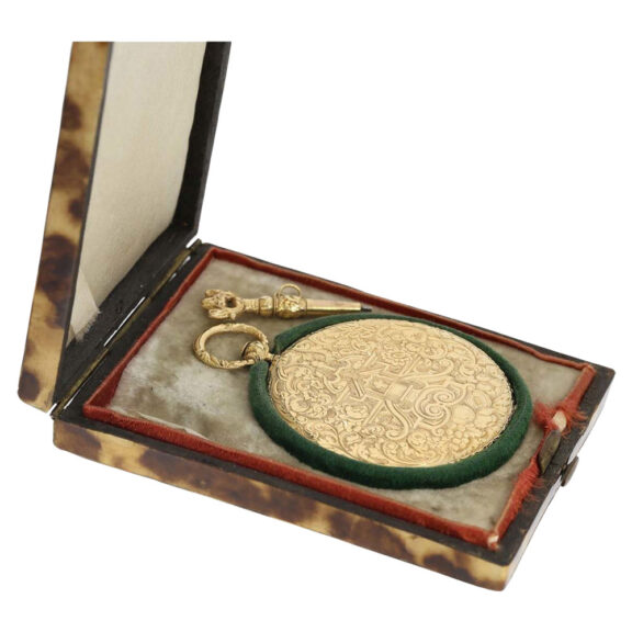 Swiss 18k gold watch with very thin Lépine calibre Circa 1850 Swiss 18k gold watch with very thin Lépine calibre Circa 1850