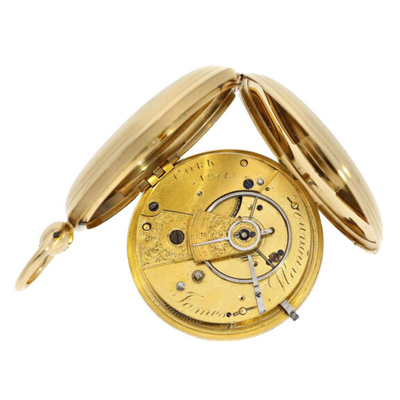 English gold blind man's full hunting cased watch Circa 1840 English gold blind man's full hunting cased watch Circa 1840