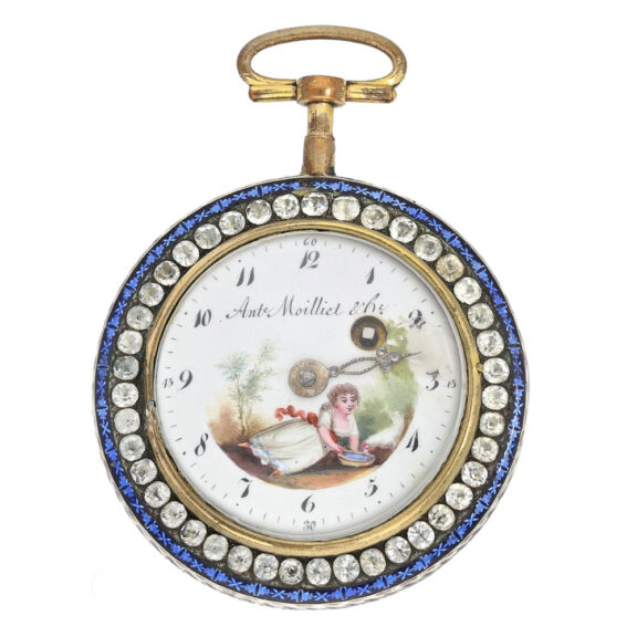 Extravagant Swiss open faced verge pocket watch Circa 1790 Extravagant Swiss open faced verge pocket watch Circa 1790